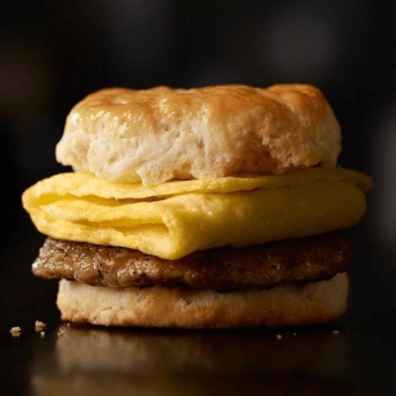 Sausage & Egg Biscuit.