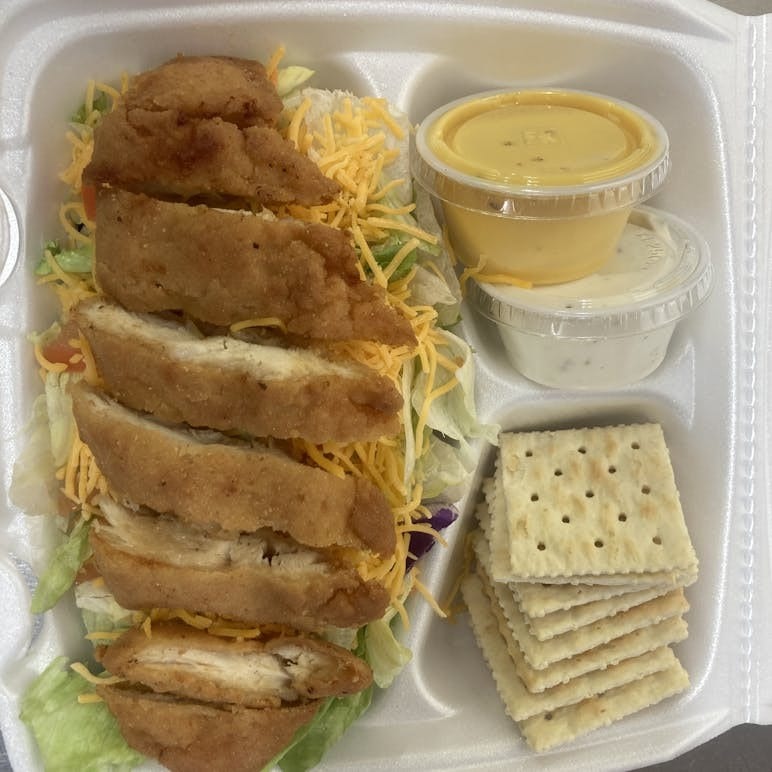 Chicken Strip Salad.