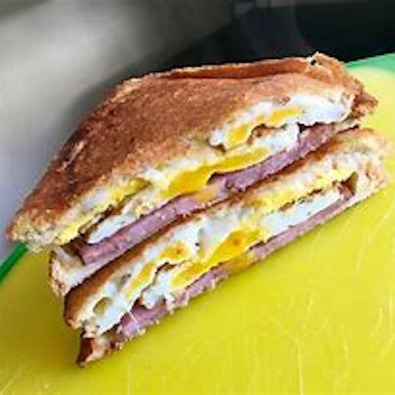Ham, Egg and Cheese on Toast.