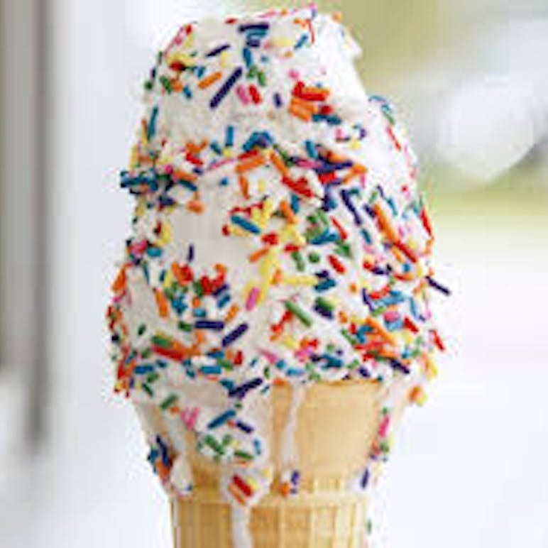 Sprinkle Vanilla Cone.