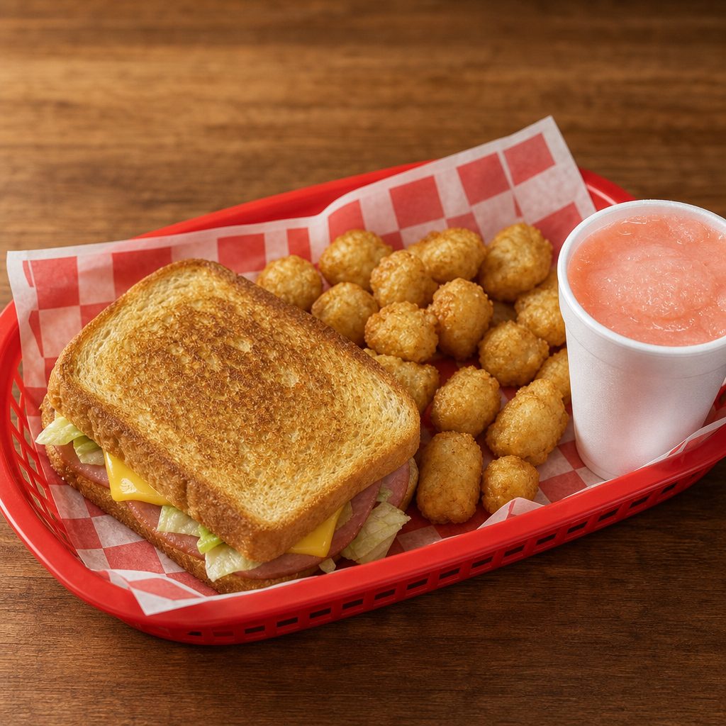 Grilled Ham Sandwich Combo.