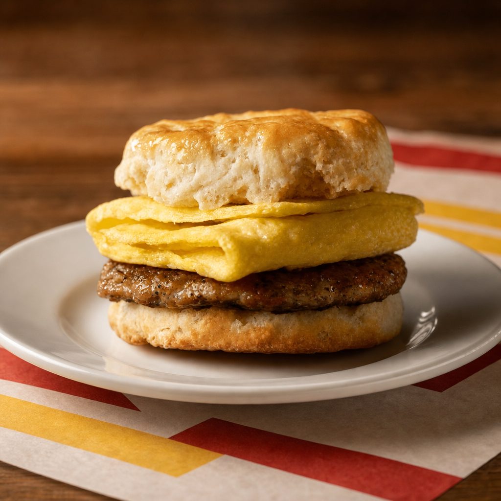 Sausage & Egg Biscuit.