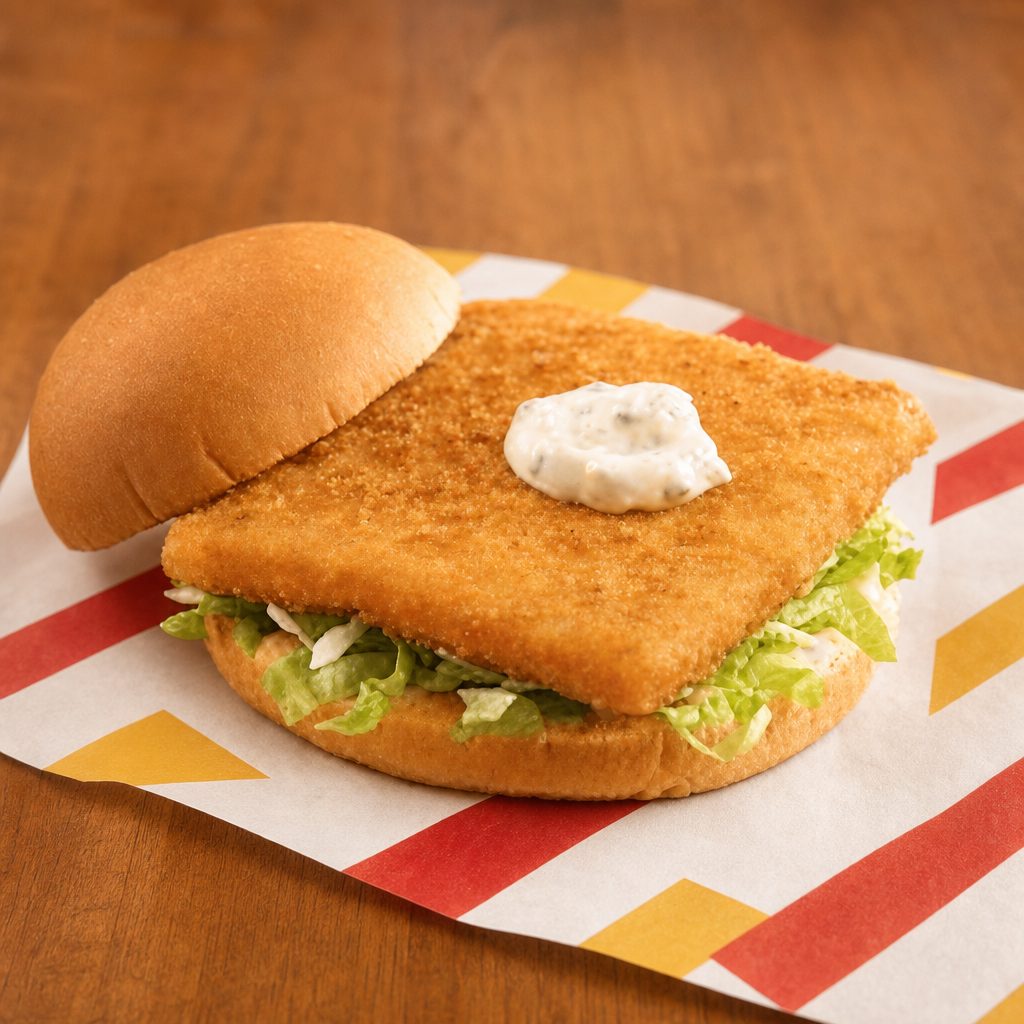 Pollock Fish Sandwich.