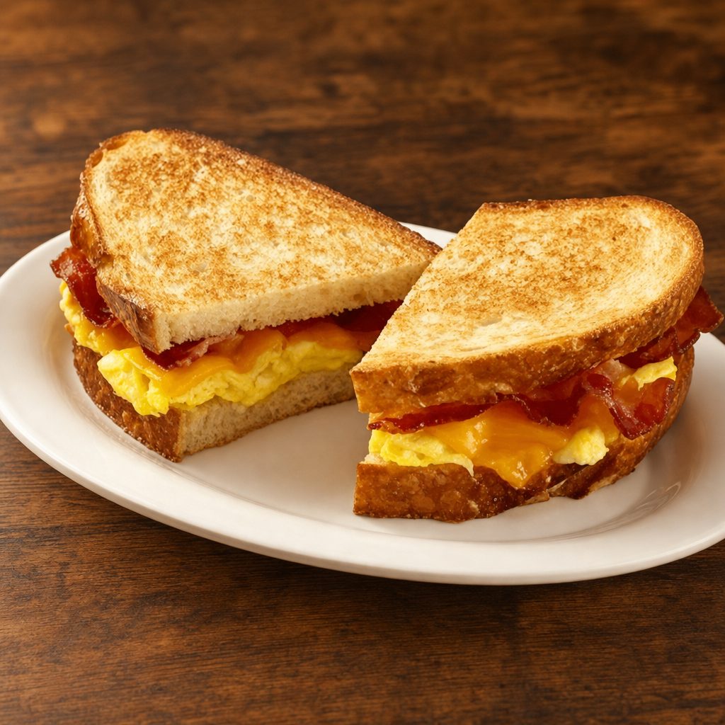 Bacon, Egg & Cheese on Toast.