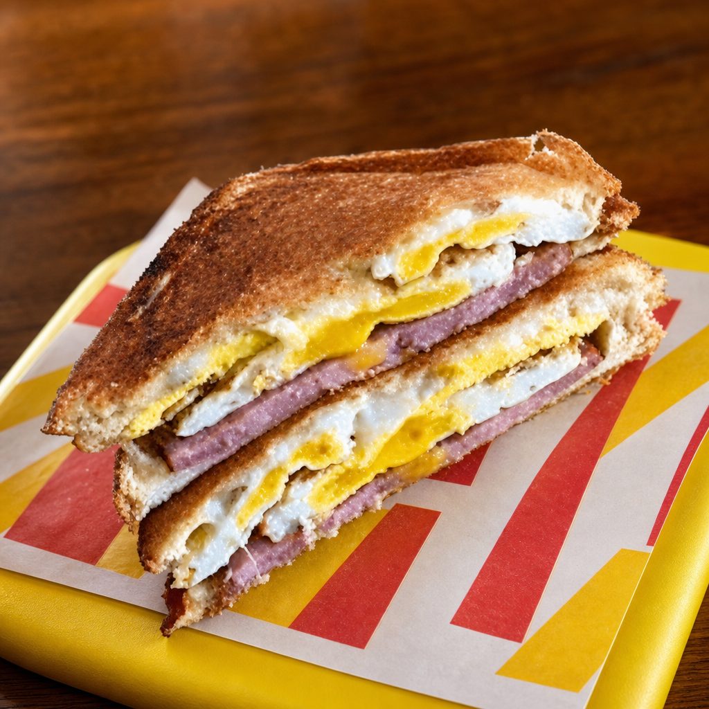 Ham, Egg and Cheese on Toast.