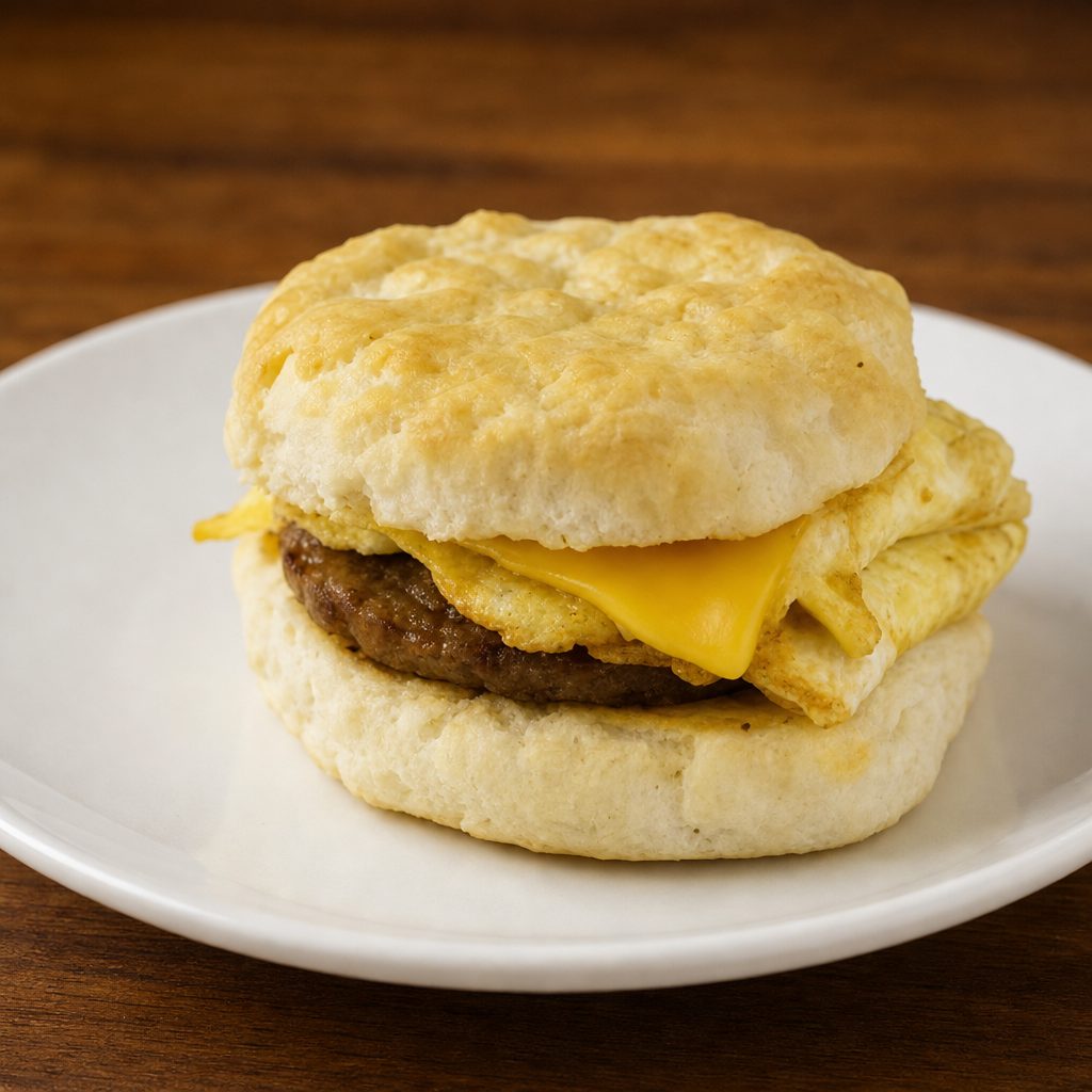 Sausage, Egg & Cheese Biscuit.